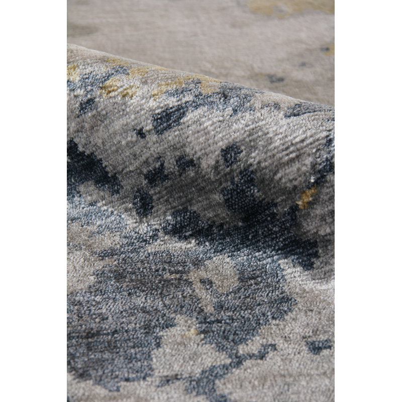 Bamboo Silk Abstract Area Rug, Rectangle 14' x 18'