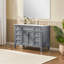 Ensemble de meuble-lavabo autoportant 48 po avec plateau en marbre de Carrare blanc Alexxis-1212587474