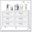 Commode 6 tiroirs pour la chambre à coucher, commode de rangement moderne en métal avec tiroirs coulissants, armoire de rangement compacte pour placard, couloir, vestibule, commode en acier écologique pour petits espaces