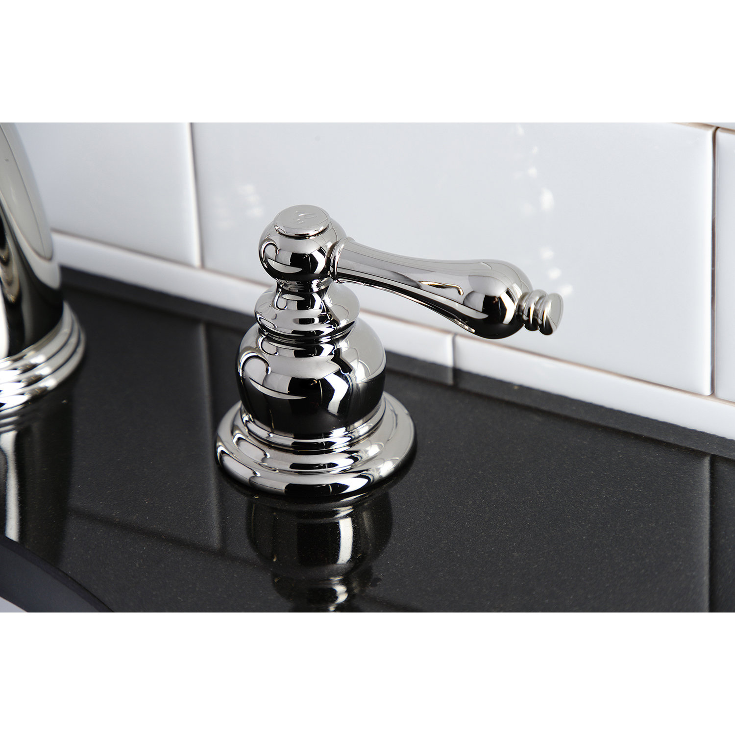 Victorian Widespread Bathroom Faucet with Drain, Polished Nickel