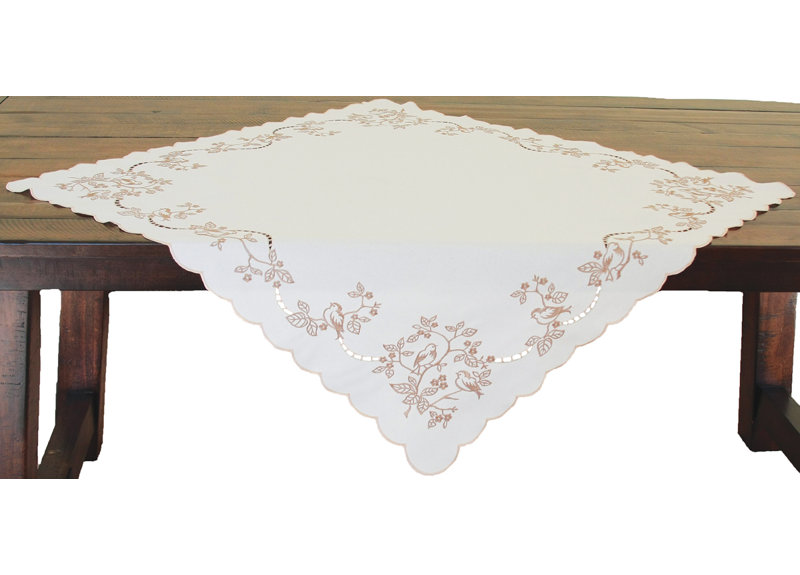 Table topper Woodland Embroidered Cutwork