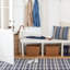 Tattersall Navy Handwoven Indoor/Outdoor Rug-1367932806