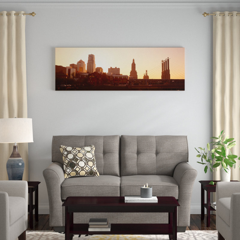 " Kansas City, Missouri ", 20" H x 60" W x 1.5" D, Wrapped Canvas