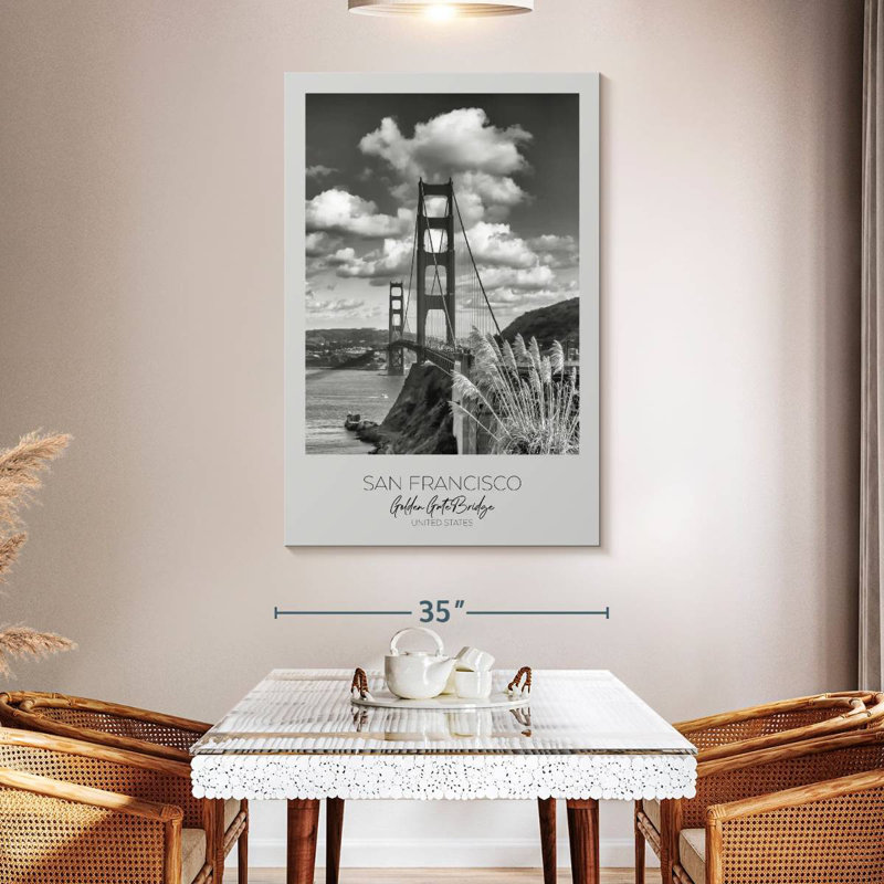 Aime San Francisco, Golden Gate Bridge, H 36 po x l 24 po