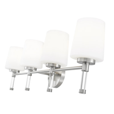 Meuble-lavabo 4 lumières Henri 32 po Nickel brossé