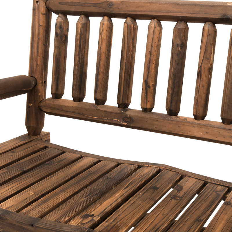Chaise berçante en noyer pour deux personnes