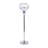 Glam Metal and Aluminum Pillar or Taper Candle Holder with Etched Glass Globe and Sleek Contemporary Design for Decorative Accent and Ambient Lighting in Modern Interiors-1456740655