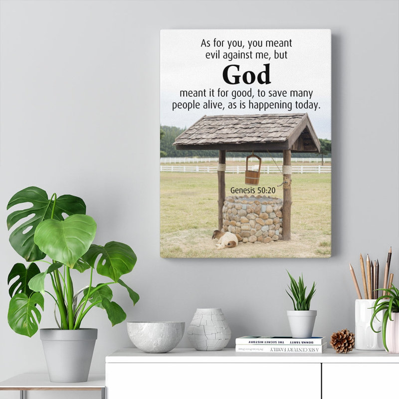 God Meant It Genesis 50:20 - Wrapped Canvas Print, 61cm H x 46cm W
