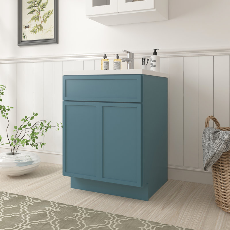Base de meuble-lavabo simple 24 po seulement, Sarcelle