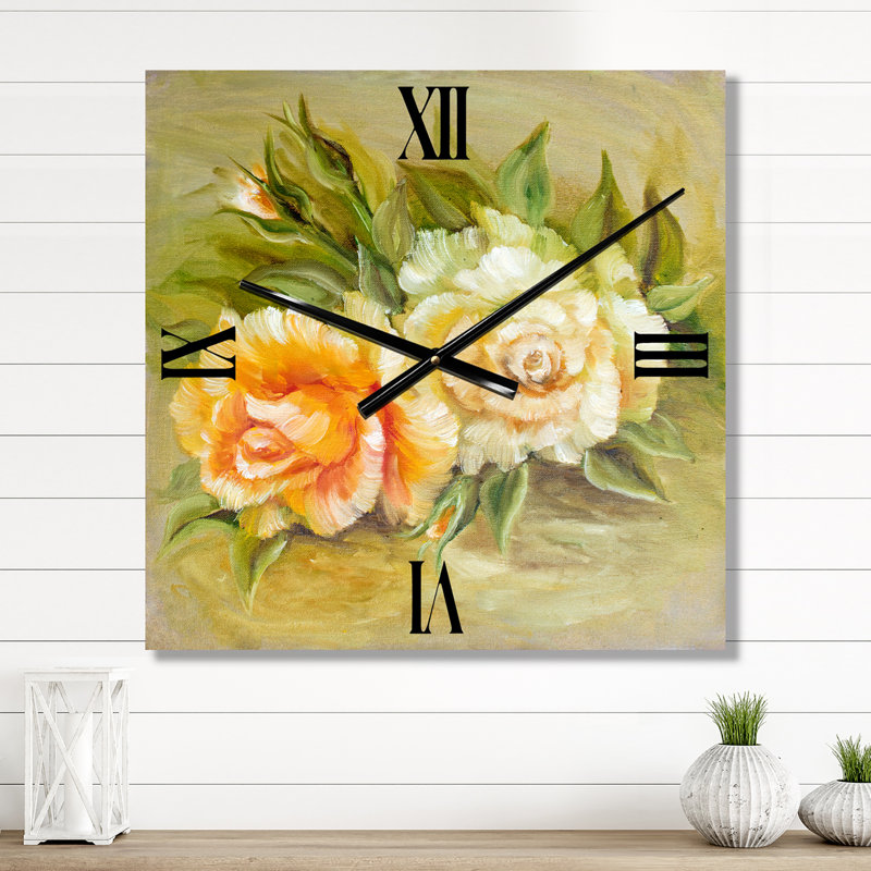 Horloge murale Vinage and Roses, Grand