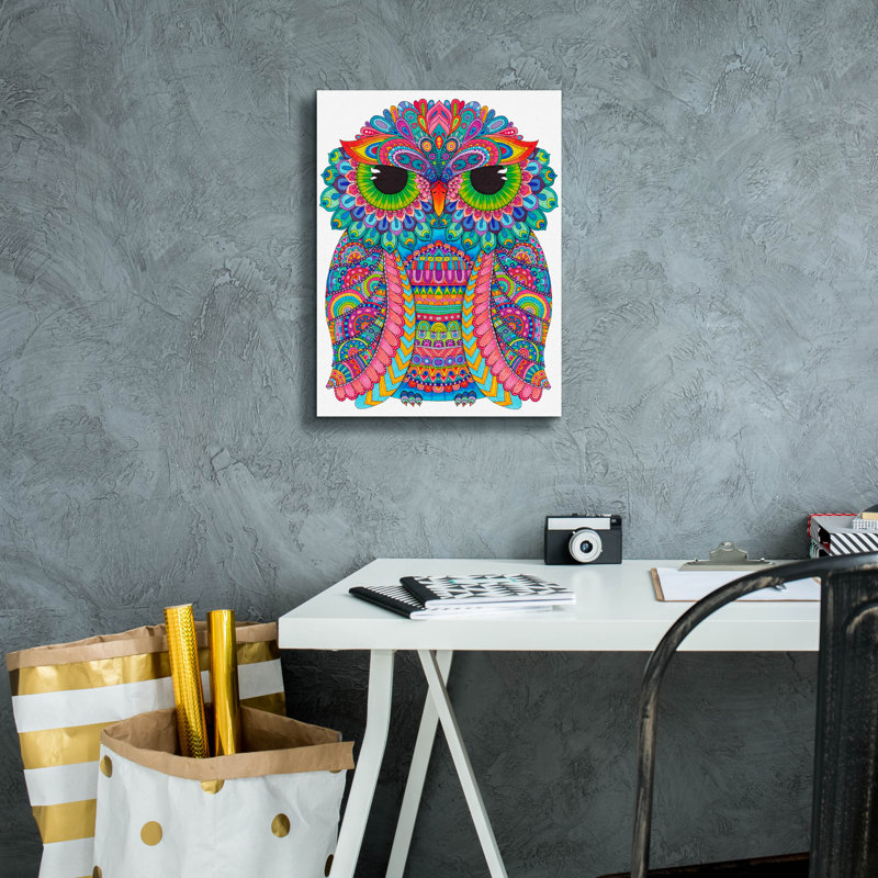 «Night Owls 31» par Hello Angel, art mural sur toile, H 16 po x l 12 po