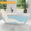 63 po X 29 po Baignoire de trempage autoportante à surface solide en résine Stone Stone