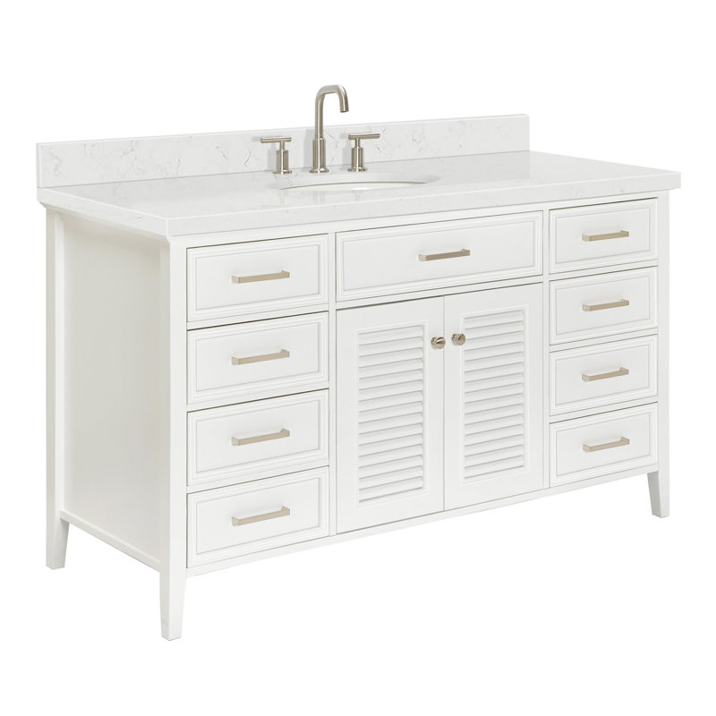 Ensemble de meuble-lavabo simple 60 po Blazier, Blanc