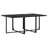  Garden Dining Set Black PVC-coated polyester Fabric