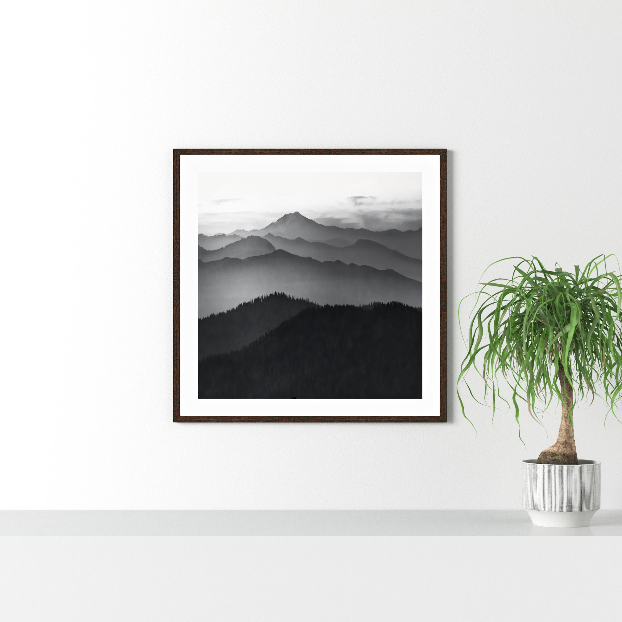 Cascades by Danita Delimont, Walnut Framed, 32" H x 32" W x 0.75" D