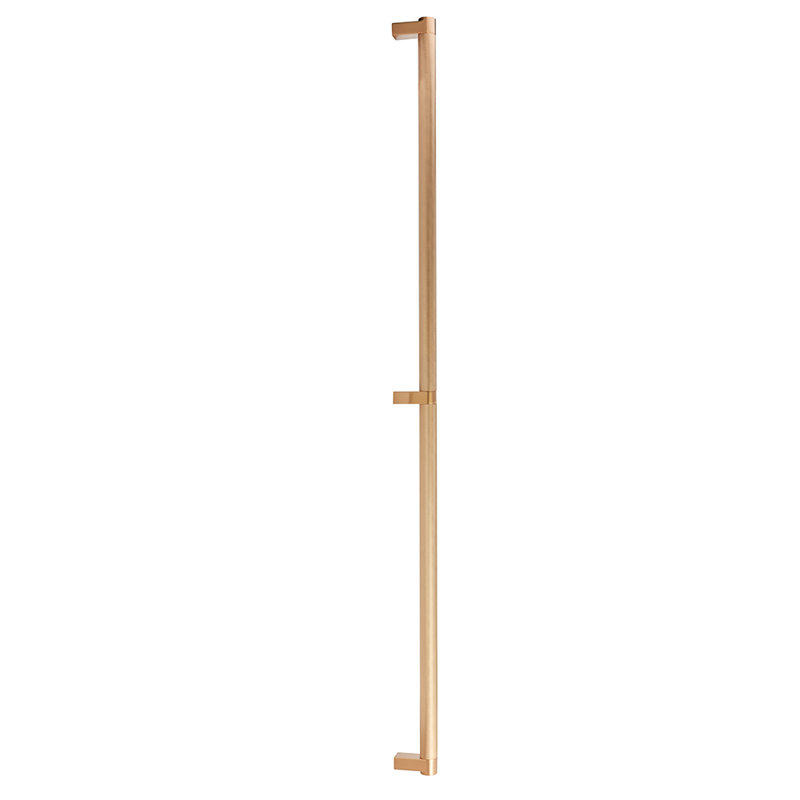 Poignée Emtek Select 24 "C-to-C, tige rectangulaire et poignée moletée, Satin Copper Knurled, 36"