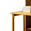 Table pliante en bambou avec tablettes de rangement pour petits espaces Bureau à domicile