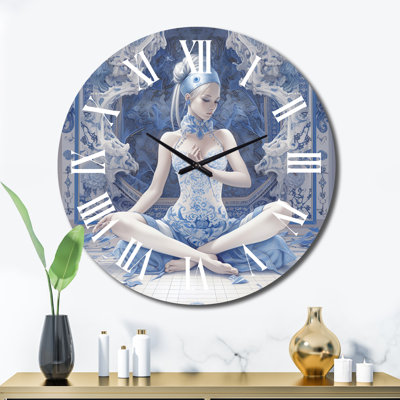 Horloge murale de yoga Yogini