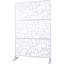 Écran d'intimité en métal l 76 po H48 po, blanc - pour le jardin, le patio, l'ambiance extérieure, balcon de clôture 76 po x 48 po, utilisation sur la pelouse-124316583-124316580
