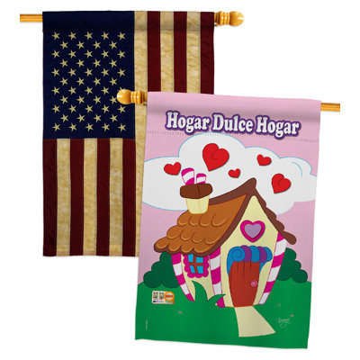 Drapeau de maison 40 po x 28 po Welcome Hogar Dulce