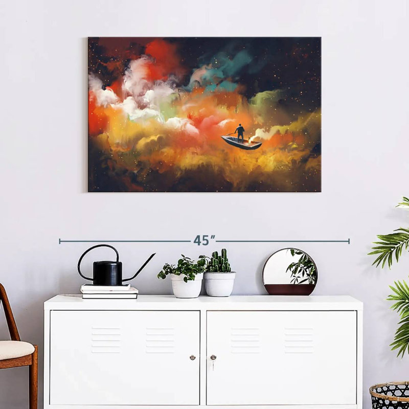 Kelan Abstract Boat, 24" H x 36" W