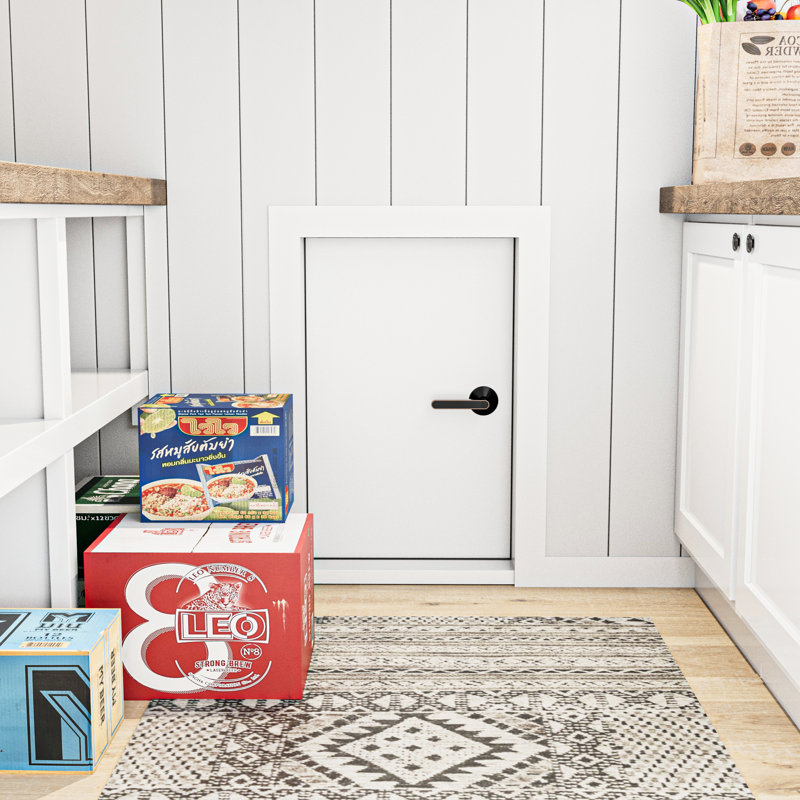 Porte frontale en bois apprêté blanc avec cadre Cosco, L 22 po x H 30 po