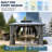 12 Ft. W x 10 Ft. D Metal Frame Patio Gazebo with Polyethylene Double Roof-117493885-117164747