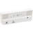 Digital Tabletop Alarm Clock, White with Coloured Display, 6.25" x 2.25"
