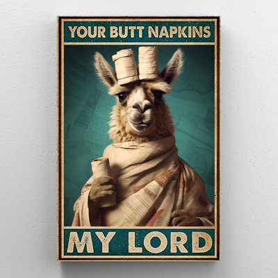 Alpaca Your Bout Napkins My Lord - 1 pièce, reproduction d'art graphique sur toile tendue