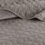 Ensemble de courtepointe 3 pièces en velours taupe double / grand-131603050-131603052
