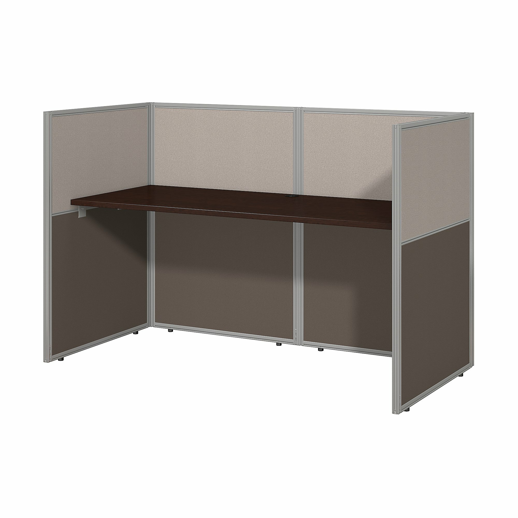 Bush Business Furniture Easy Office 4 User L Shaped Cubicle Desk with  Drawers and 45H Panels