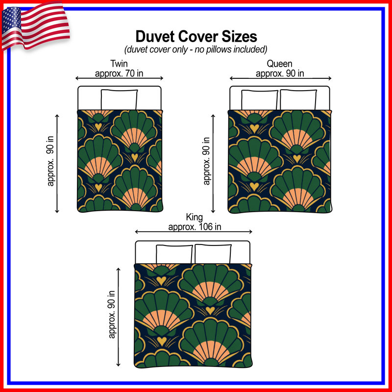 Housses de couette Art Deco Shells, King