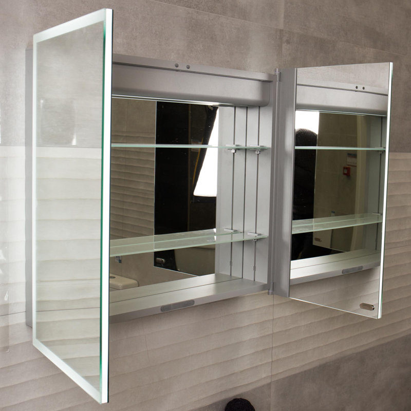 Luppo Surface Mirrored Bathroom Cabinets with Mirror and 2