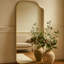 Miroir de plancher asymétrique doré Ellara