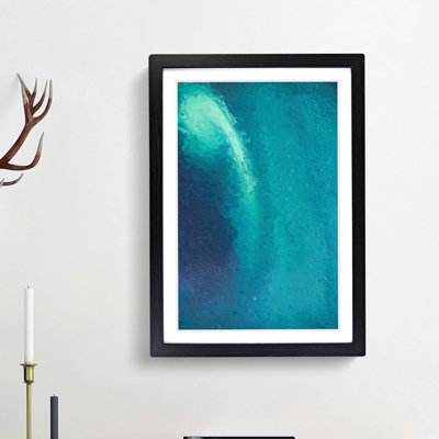 View if the Northern Lights in Abstract - Picture Frame Painting Print