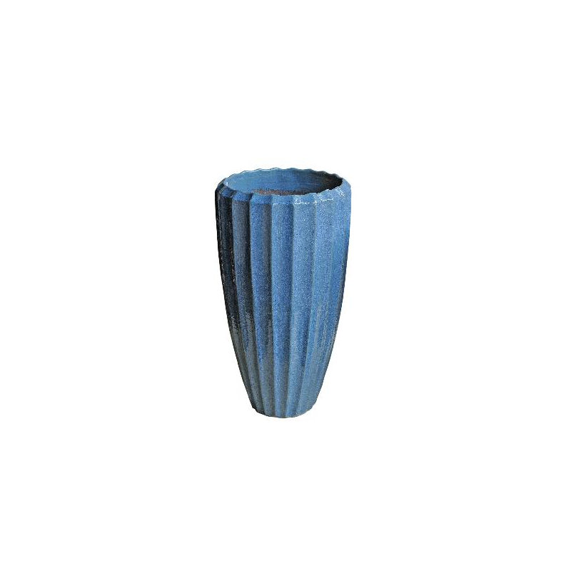 Natilynn Ceramic Pot Planter, Blue, 105cm H x 56cm W x 56cm D