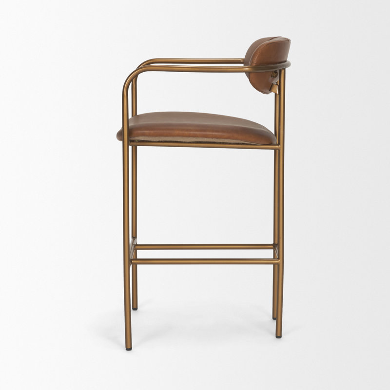 Tabouret en tissu Biélorussie, Doré, Brun