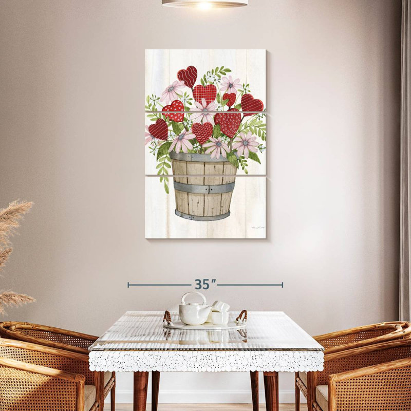 Lelend Rustic Valentine Bushel Basket