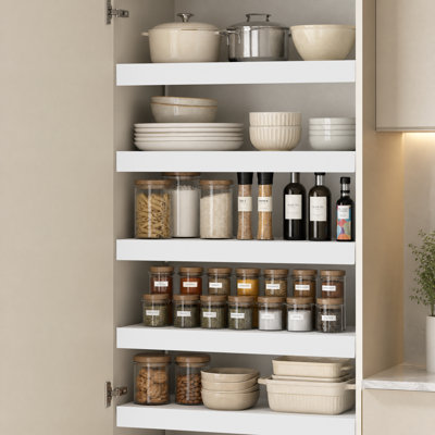 Paquet de 5 housses de tablettes en PVC durables et étanches de 0,31 pouce d'épaisseur conçues pour la protection des tablettes de garde-manger, de garde-robe et de cuisine