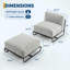 Chaise longue d'extérieur avec repose-pieds Cloud Cloud