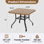 Tables de patio durables, aspect métallique carré en bois de 35 pouces, salle à manger moderne au bord de la piscine