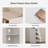 Bathroom Tall Thin Storage Cabinet with 3 Adjustable Shelves-1592640142