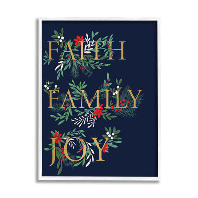 Faith Family Joy Text Traditional