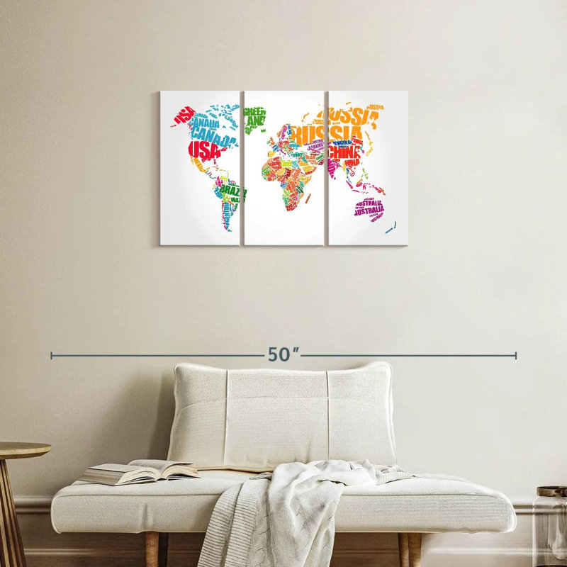 Carte du monde Aliaz, H 20 po x l 33 po