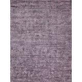 Plush Ombre Hand-Knotted Wool/Viscose Area Rug in Deep Mauve