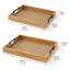 Grands plateaux rectangulaires en rotin naturel Ascano