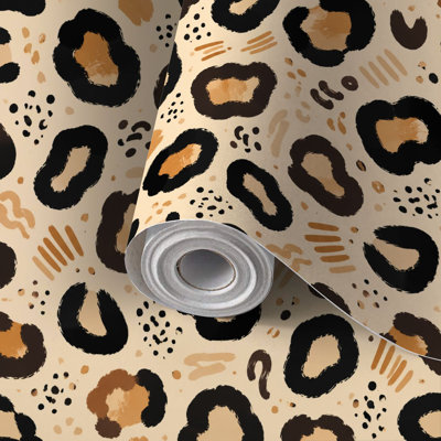 Papier peint auto-adhésif à motif de peau de léopard