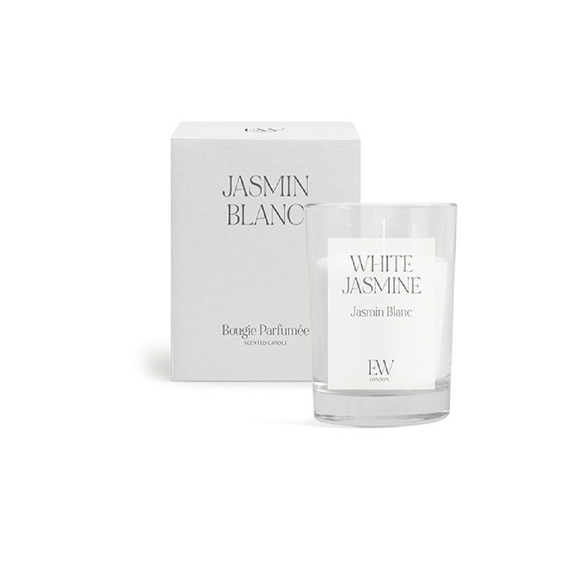 Delores White Jasmine Scented Jar Candle