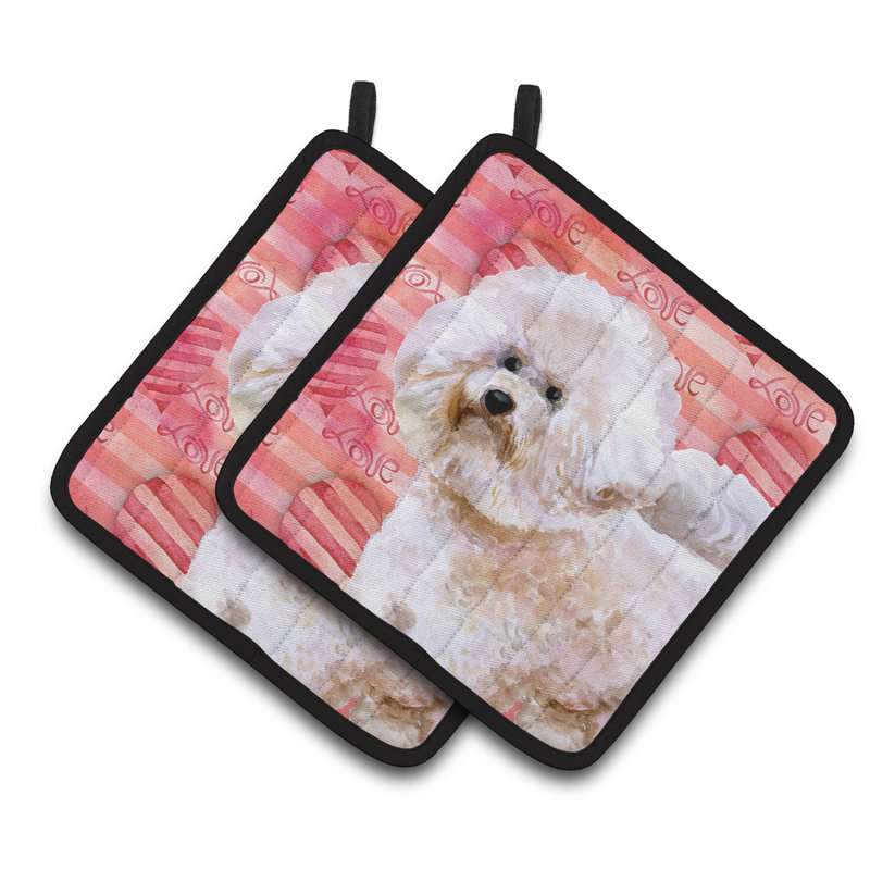 Cuisinier poignée bichon frisé 2 love bichons de caroline trésors