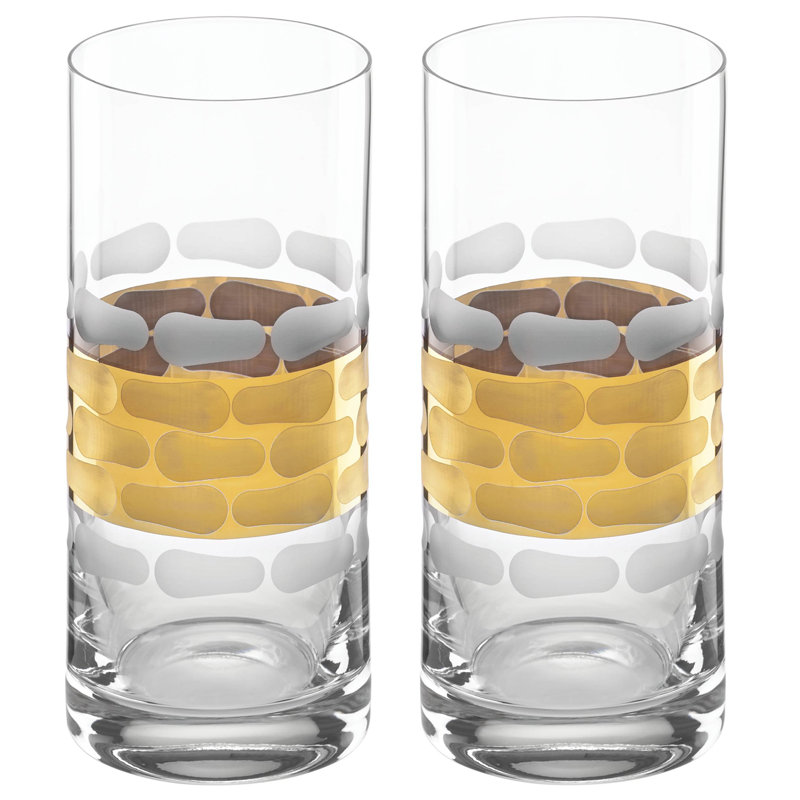 Truro Handmade Highball Glass, Gold